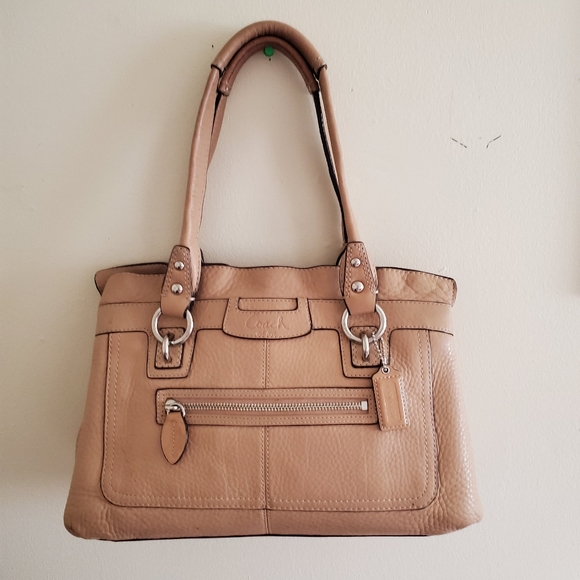 Coach Penelope Tan Leather Satchel M0985-F14686 - Picture 1 of 15